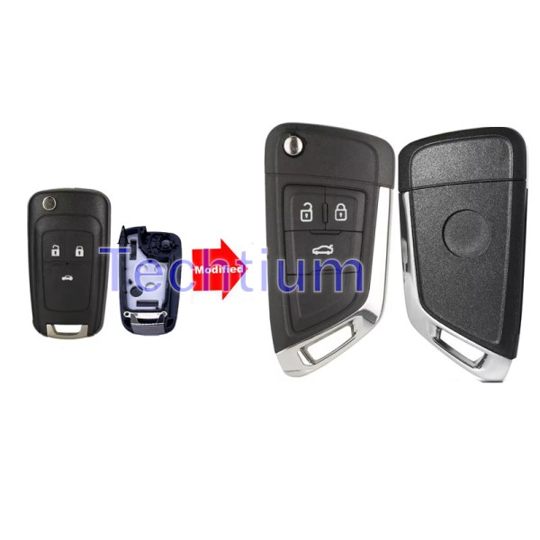 3-Tasten-Remote Flip Key Shell für Buick Excelle,Chevrolet Cavalier,Sail